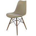 Ver imagem 4 de Kit com 4 Cadeiras Saarinen Nude com Pés de Madeira Design Moderno e Elegante
