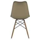 Ver imagem 3 de Kit com 4 Cadeiras Saarinen Nude com Pés de Madeira Design Moderno e Elegante