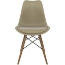 Ver imagem 2 de Kit com 4 Cadeiras Saarinen Nude com Pés de Madeira Design Moderno e Elegante