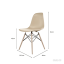 Ver imagem 5 de Kit com 4 Cadeiras Saarinen Nude com Pés de Madeira Design Moderno e Elegante