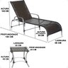 Espreguiçadeira e Mesa Catar Alumínio Piscina Praia Jardim:pedra Ferro - 6