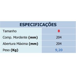 Torno ( Morsa ) Bancada Profissional Nº 8 Metalcava - 8