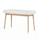 Ver imagem 5 de Escrivaninha Penteadeira Liva 2 Gavetas 120 Cm X 53 Cm Off White Suave