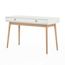Ver imagem 3 de Escrivaninha Penteadeira Liva 2 Gavetas 120 Cm X 53 Cm Off White Suave