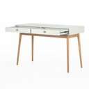 Ver imagem 4 de Escrivaninha Penteadeira Liva 2 Gavetas 120 Cm X 53 Cm Off White Suave