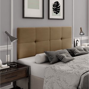 PAINEL CAMA BOX SUSPENSA BRUNA CARAMELO  1.40