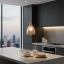 Ver imagem 1 de Lustre Sala Pendente Cozinha Quarto Cabeceira de Cama Vidro Mooca Cobre Design Moderno