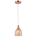 Ver imagem 1 de Lustre/pendente em Vidro Mooca Cobre/rose Gold - Estilo Retrô Moderno E27