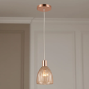 Ver imagem 3 de Lustre Sala Pendente Cozinha Quarto Cabeceira de Cama Vidro Mooca Cobre Design Moderno