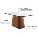 Ver imagem 3 de Mesa de Jantar 6 Lugares Preto Tampo Branco 2m - Meydan