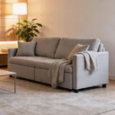 Ver imagem 5 de Sofá 3 Lugares Retrátil Reclinável para Sala de Estar 180cm Send K01 Linho Soft Cinza - Lyam