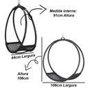 Ver imagem 2 de Balanço Suspenso Corda Náutica e Alumínio Trama Marrom