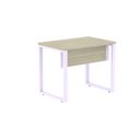 Ver imagem 3 de Escrivaninha Mesa Escritório PE25 90cm Castanheira e Lilas Cinza
