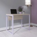 Ver imagem 1 de Escrivaninha Mesa Escritório PE25 90cm Castanheira e Lilas Cinza
