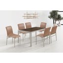 Ver imagem 4 de Conjunto Mesa Atenas 160cm 6 Cadeiras Premium Gol Decor Café/champagne/bege/champagne