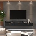Ver imagem 1 de Rack Suspenso Lion 1.2m Home Decorativo Estante Tv Pequeno:black