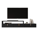 Ver imagem 2 de Rack Suspenso Lion 1.2m Home Decorativo Estante Tv Pequeno:black