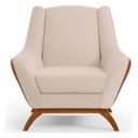 Ver imagem 3 de Poltrona Dekorien Juliet Corano Linho Bege Alto Acabamento