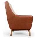 Ver imagem 4 de Poltrona Dekorien Juliet Corano Linho Bege Alto Acabamento