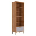 Ver imagem 2 de Cristaleira Eloíse 70cm 3 Portas e 1 Gaveta Cinamomo/platina - Mgm