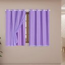 Ver imagem 1 de Cortina Daily Varão 2m Blackout PVC com Voil 2,80MX1,80m Sala Quarto Lilás