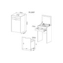 Ver imagem 3 de Penteadeira Camarim Juvenil PE-2007 1 Gaveta c/ Gaveta e Puff Branco - Tecno Mobili