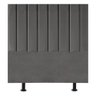 Cabeceira Estofada Cama Box Solteiro 90cm Alice Corino Cinza - 1