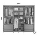 Ver imagem 2 de Guarda Roupa Volpi 6 Portas com Espelho 6 Gavetas Cinamomo Off White Madetec