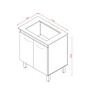 Ver imagem 7 de Balcão para Cooktop Jade 2 Portas: Savana Preto