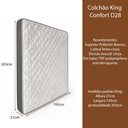 Ver imagem 3 de Colchão King 193x203x21 Confort D-28 com Molas Ensacadas - Sallar Home