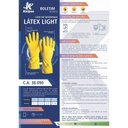 Ver imagem 2 de Kit 12 Luva Látex Light Amarela Antiderrapante G 9" -Kalipso