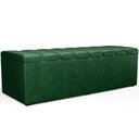 Ver imagem 1 de Calçadeira Recamier Baú para Cama de Casal King Dália 195x50 Cm W01 Couríssimo Verde Musgo -