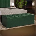 Ver imagem 6 de Calçadeira Recamier Baú para Cama de Casal King Dália 195x50 Cm W01 Couríssimo Verde Musgo -