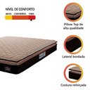 Ver imagem 2 de Colchão Casal Queen Espuma D33 Pillow Top Millenium 158x198x19cm Marrom Hellen - Suporta até 120