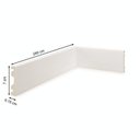 Ver imagem 5 de Kit 12m Linear Rodapé de Poliestireno 7cm x 15mm x 2,40m Liso Nfr Branco Ruffino