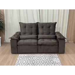 Sofá Retrátil Reclinável 2,0 M Marrom 500 Egito Plus - 9