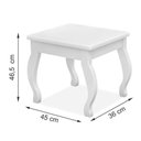 Ver imagem 3 de Banqueta para Penteadeira Camarim Branco - Móveis Luapa Branco