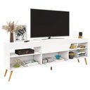 Ver imagem 5 de Rack para TV até 55 Polegadas Taylor 1 Porta 2 Prateleiras Branco Fosco - Panorama Móveis