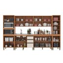 Ver imagem 6 de Cozinha Compacta Modulada 6 Peças sem Tampo Marrom Freijó Off White