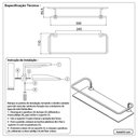 Ver imagem 7 de Acessório Banheiro Porta Sampoo Vidro com Proteção Luxo 30cm
