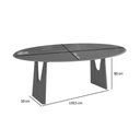 Ver imagem 2 de Mesa de Sala Jantar Mila Madeira Maciça c/ Tampo Madeirado c/ Vidro 180x105cm Carvalho/Off White -