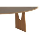 Ver imagem 5 de Mesa de Sala Jantar Mila Madeira Maciça c/ Tampo Madeirado c/ Vidro 180x105cm Carvalho/Off White -