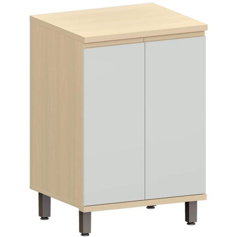 Balcão de Cozinha Tampo 60cm 2 Portas Pierre Carvalho/cinza L01 - Mpozenato