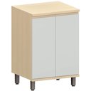 Ver imagem 1 de Balcão de Cozinha Tampo 60cm 2 Portas Pierre Carvalho/cinza L01 - Mpozenato