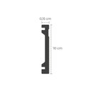 Ver imagem 3 de Kit 48m Linear Rodapé de Poliestireno 10cm x 15mm x 2,40m Frisado Nfr Preto Ruffino