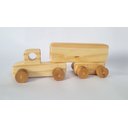 Ver imagem 2 de Caminhão de Madeira Maciça com Carreta. Brinquedo Artesanal e Decoração.