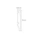 Ver imagem 3 de Kit 48m Linear Rodapé de Poliestireno 10cm x 15mm x 2,40m Frisado Nfr Branco Ruffino
