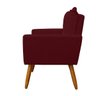 Poltrona Decorativa Dora para Sala e Quarto Pés Palito Suede Bordô W&D Decor - 4