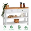 Ver imagem 7 de Balcão Aparador Madeira 1 Gaveta 2 Prateleiras Tequila Branco Madeirado Idimex