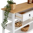 Ver imagem 4 de Balcão Aparador Madeira 1 Gaveta 2 Prateleiras Tequila Branco Madeirado Idimex